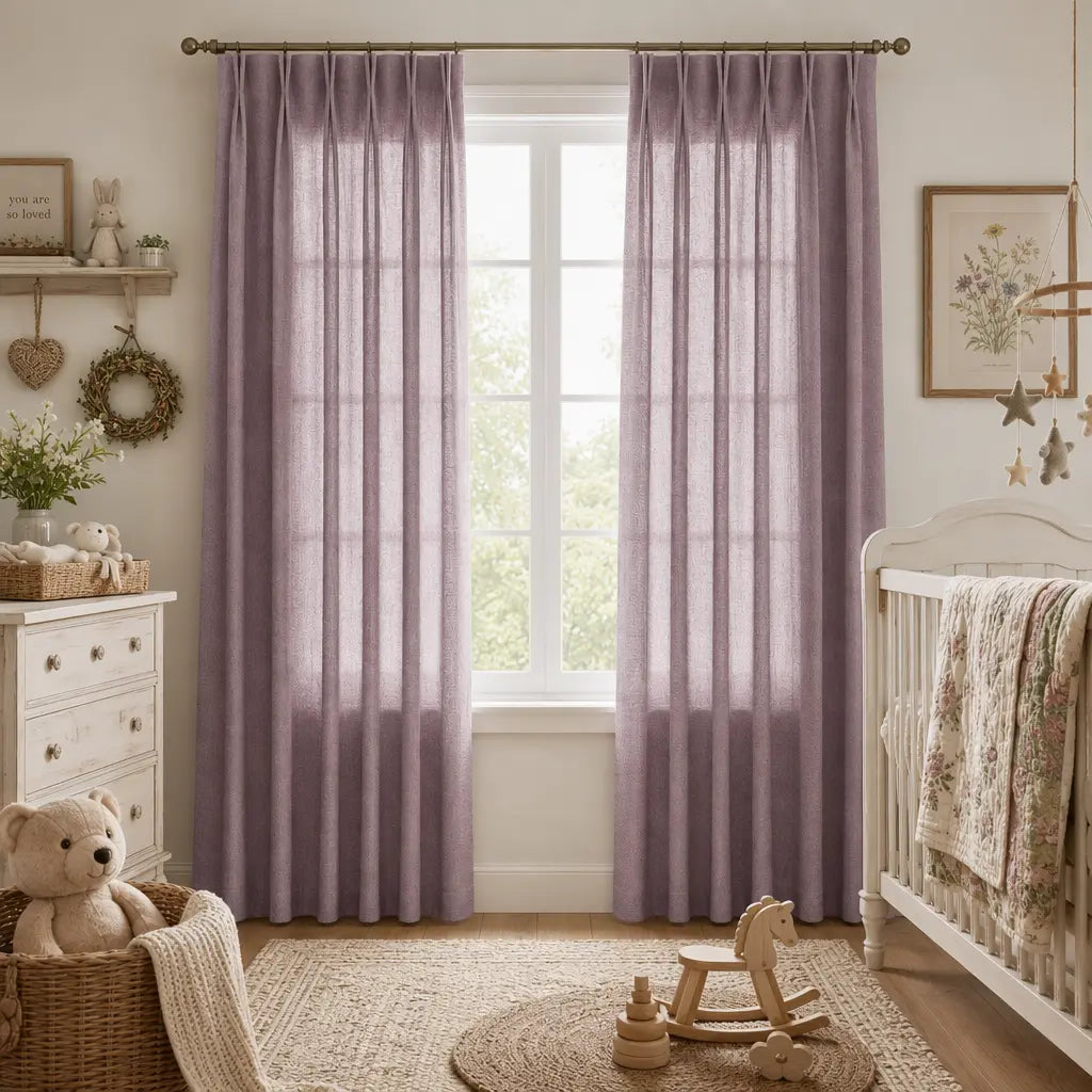 Custom Linen Blend Curtains for Living Rooms – Semi-Blackout – product image 5