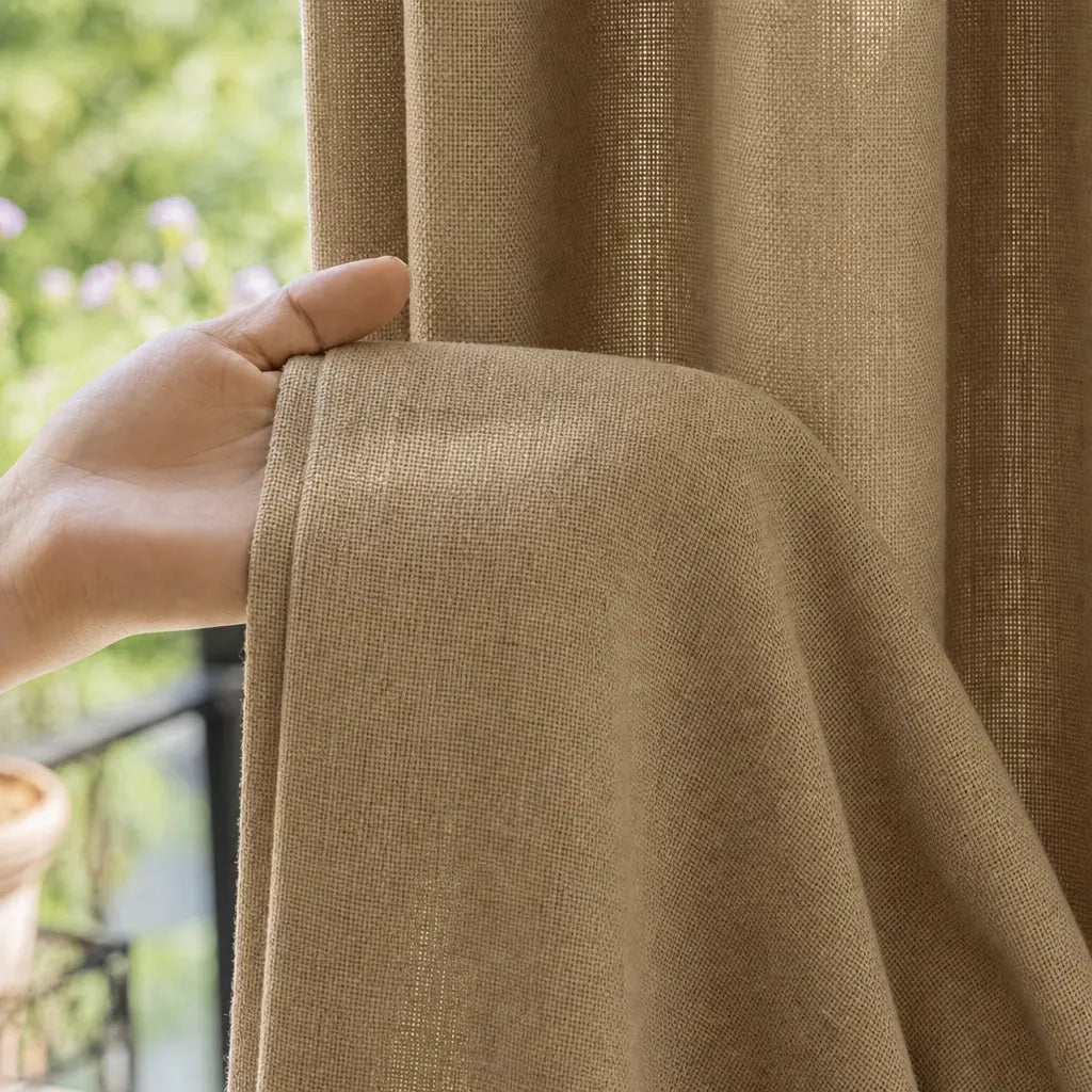 Custom Linen Blend Curtains for Living Rooms – Semi-Blackout – product image 11