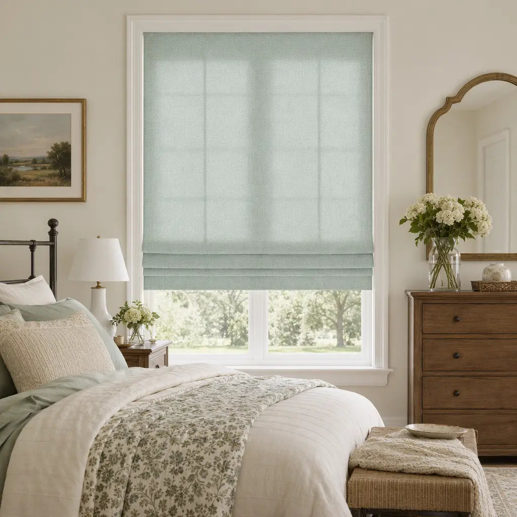 Custom Semi-Blackout Roman Shades – Soft Light & Privacy – product image 2