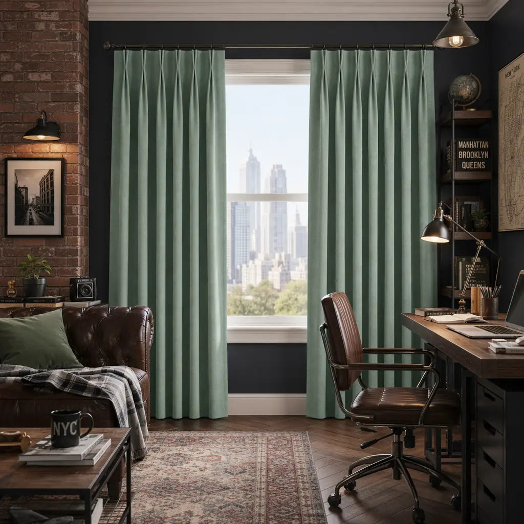 Custom Blackout Curtains for Living Rooms – Linen Blend – product image 2