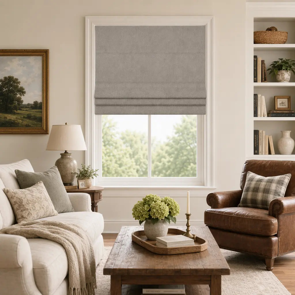 Custom Cordless Blackout Roman Shades for Bedrooms – product image 6
