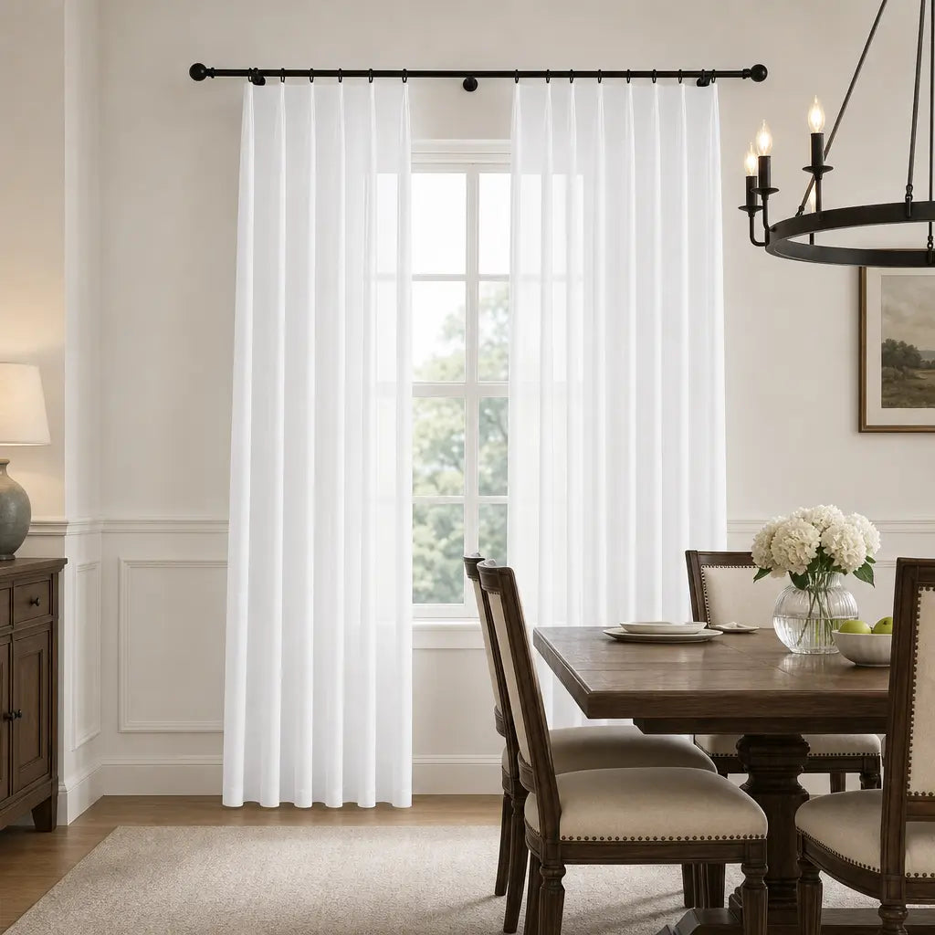 Custom Sheer Drapes – Soft Light Linen Blend – product image 3