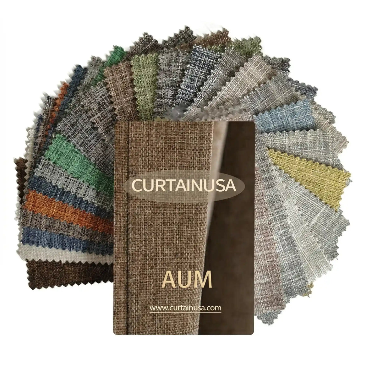 Custom Curtain Fabric Swatch – Linen Blend AUM