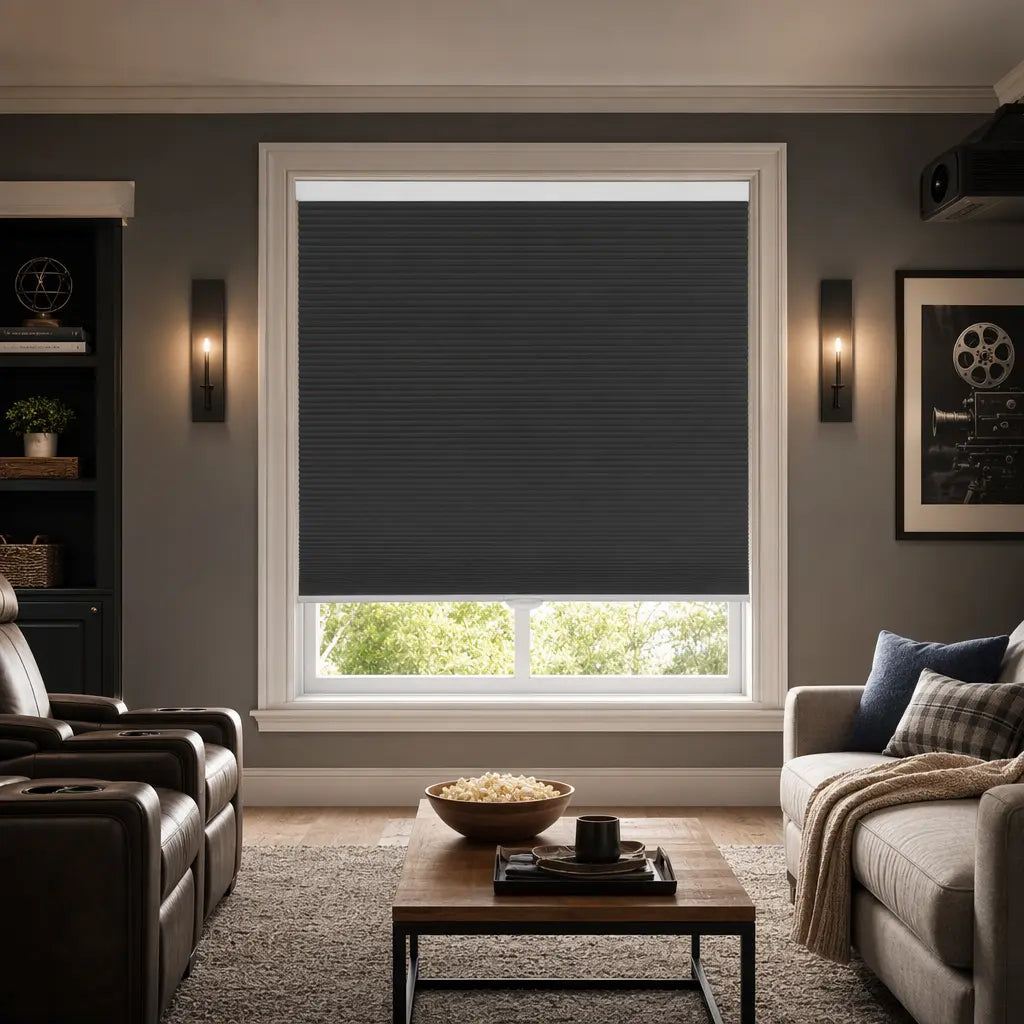 Custom Blackout Cellular Shades – Honeycomb Light Control – color OM3-05