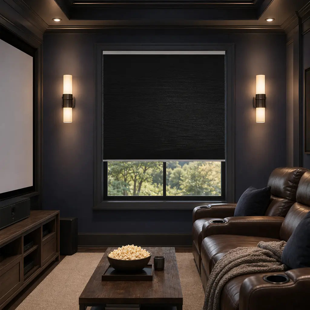 Custom Blackout Cellular Shades – Honeycomb Light Control – color OM3-06