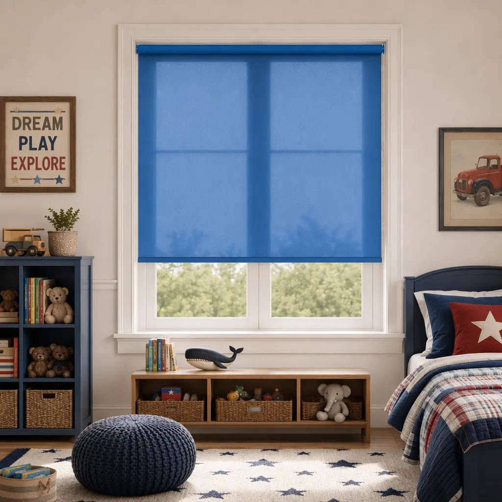 Custom Semi-Blackout Roller Shades – Soft Light & Privacy