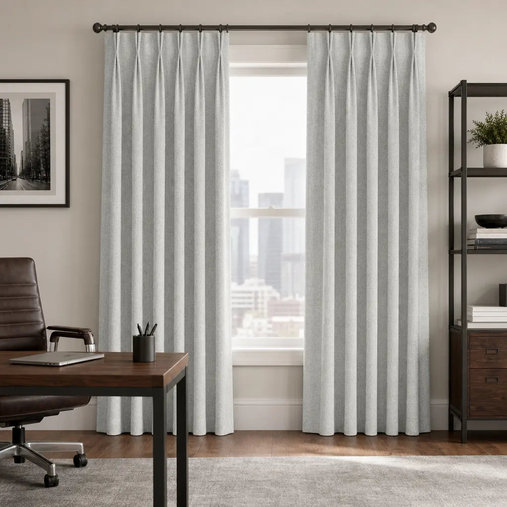 Custom Blackout Curtains for Living Rooms – Linen Blend – color OY6-D09