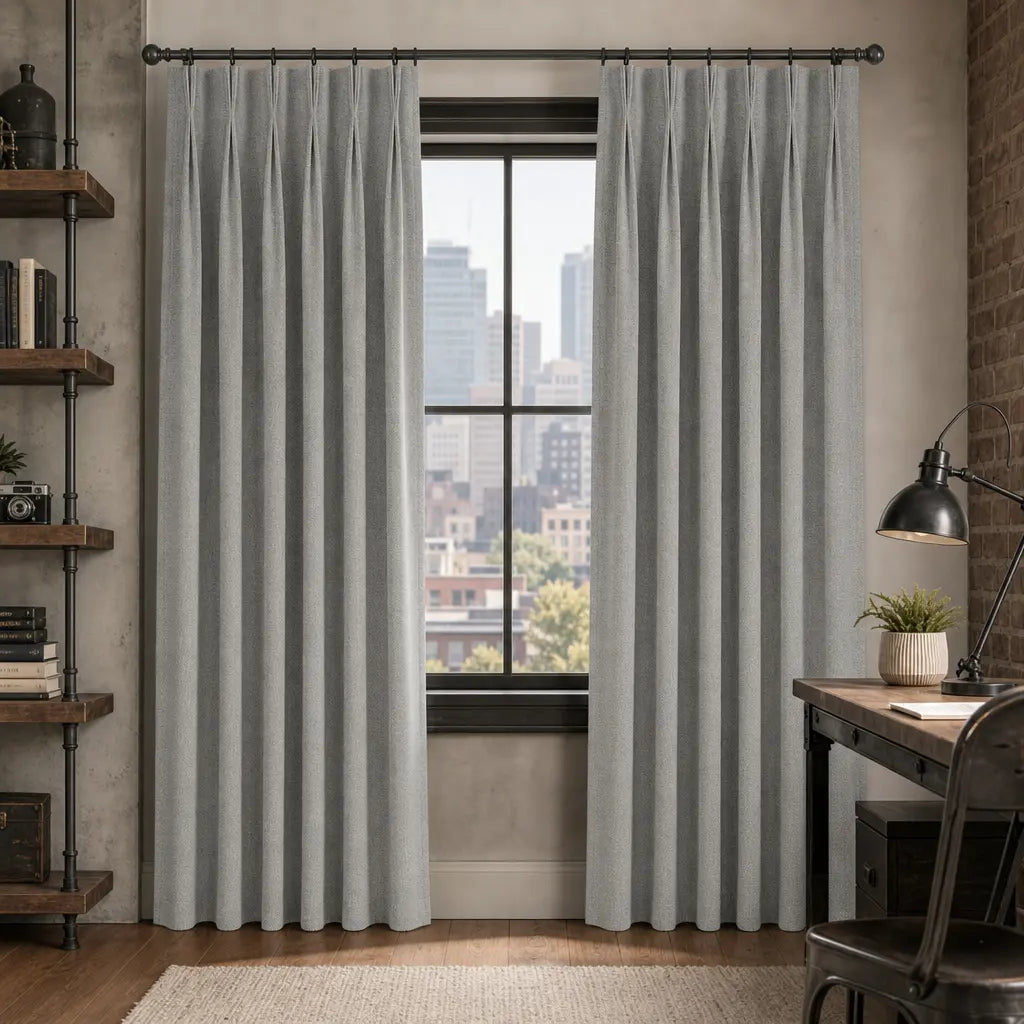 Custom Blackout Curtains for Living Rooms – Linen Blend – color OY6-D16