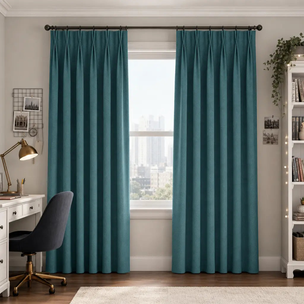 Custom Blackout Curtains for Living Rooms – Linen Blend – color OY6-D23