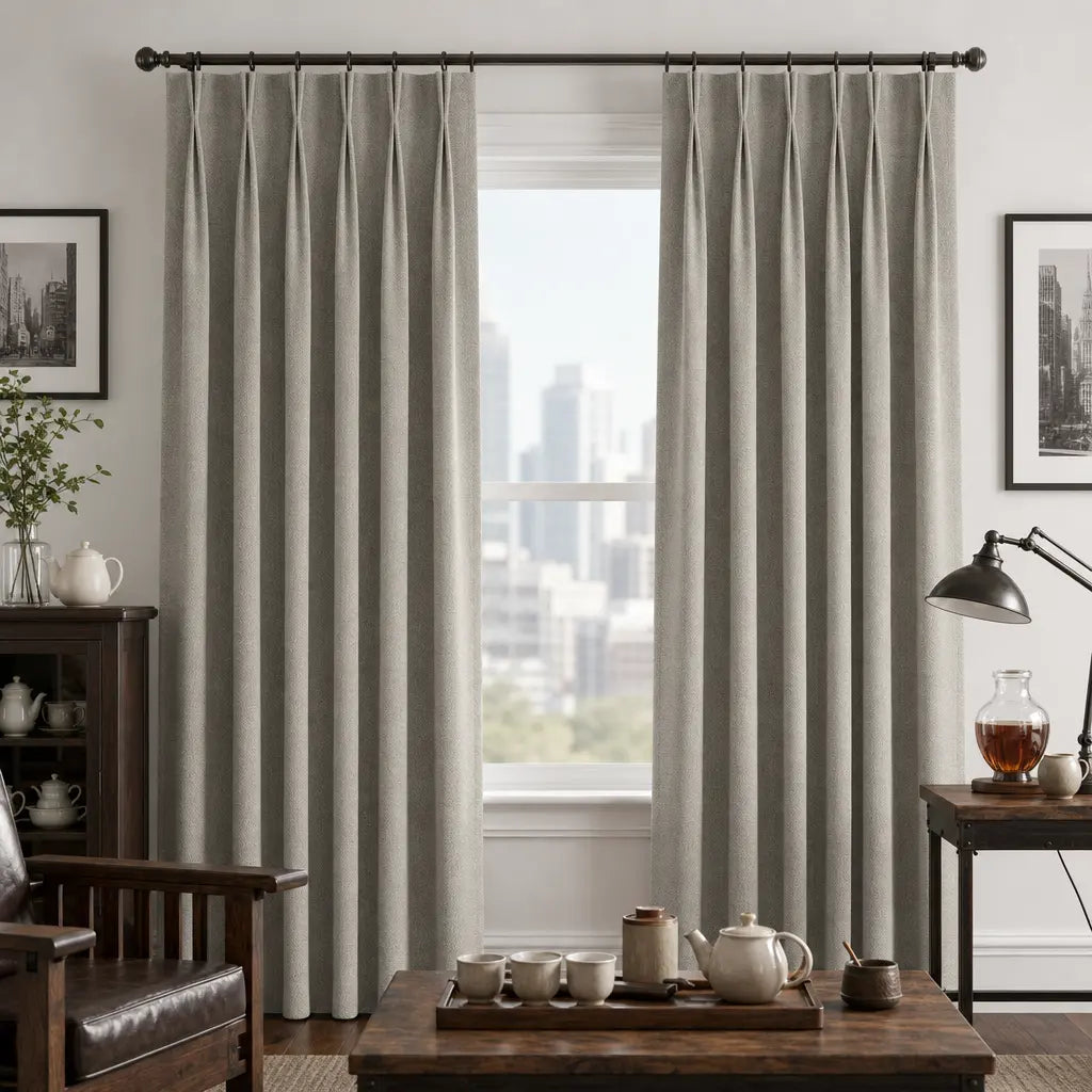 Custom Blackout Curtains for Living Rooms – Linen Blend – product image 6