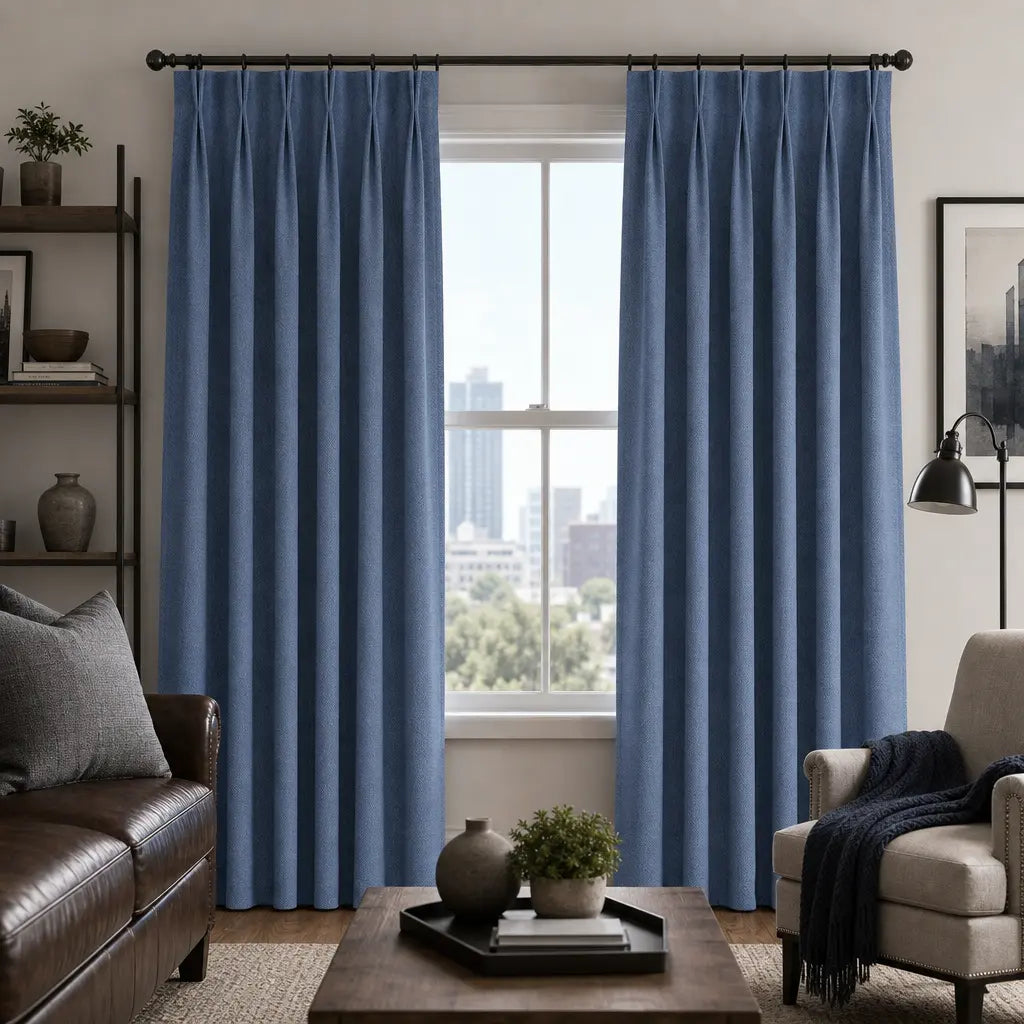 Custom Blackout Curtains for Living Rooms – Linen Blend – product image 4