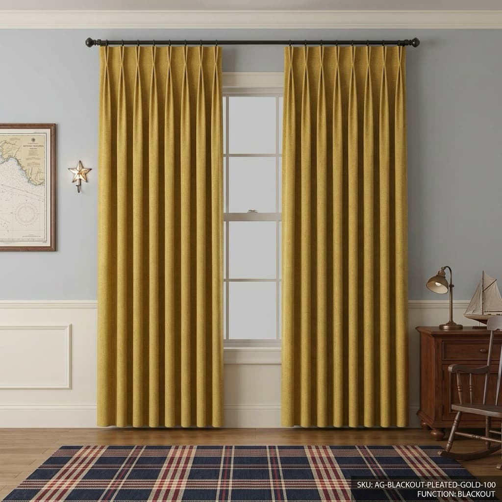 Custom Blackout Pinch Pleat Drapery – 100% Light Blocking - product image 13