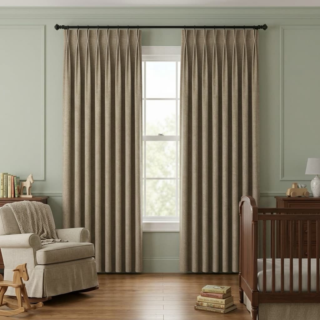 Custom Blackout Pinch Pleat Drapery – 100% Light Blocking - product image 17