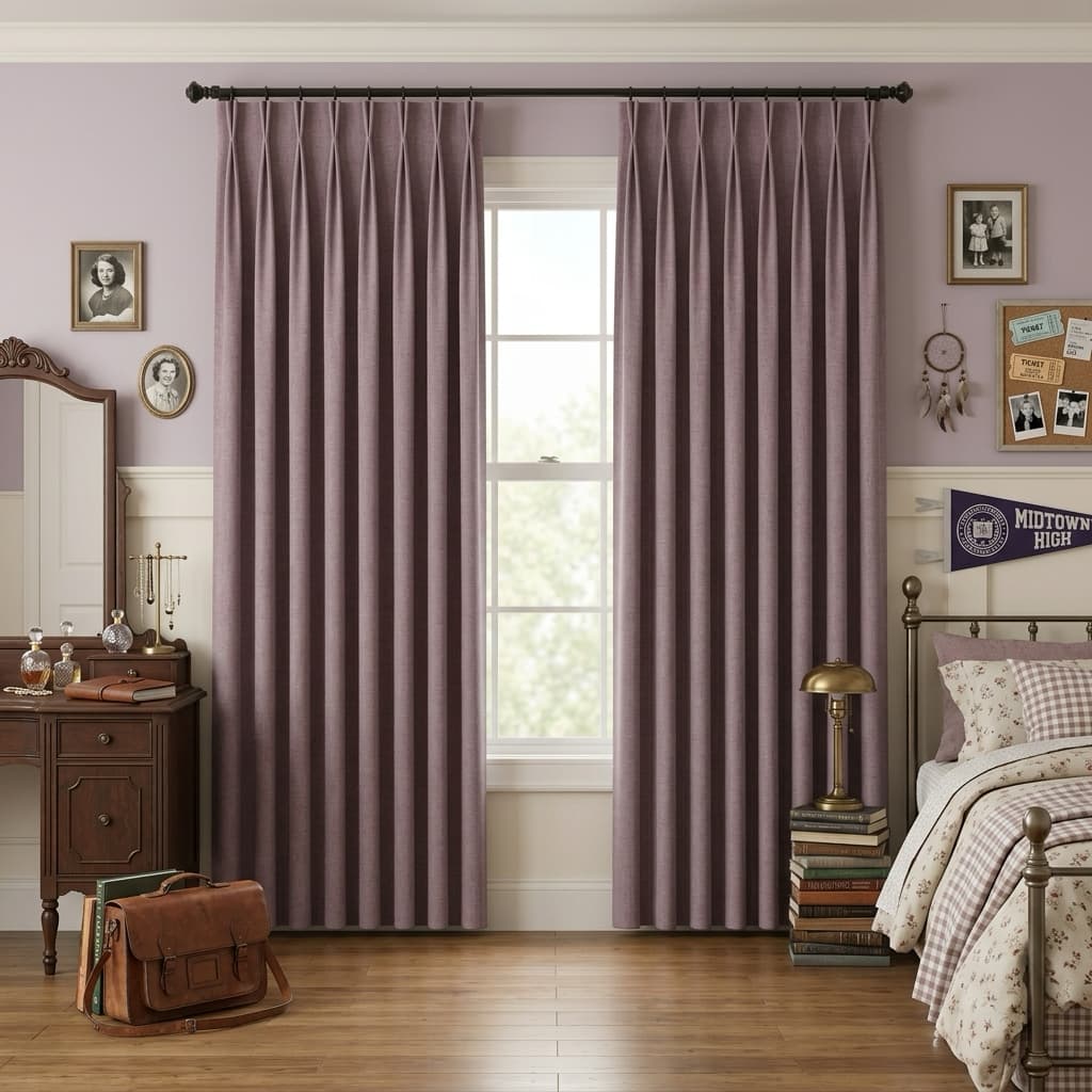 Custom Blackout Pinch Pleat Drapery – 100% Light Blocking