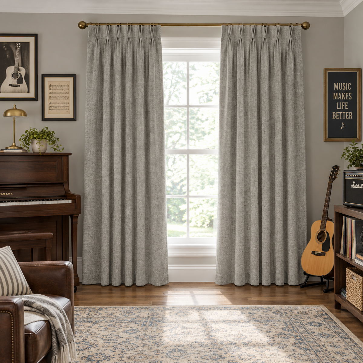 Custom Modern Blackout Drapery – 100% Light Blocking Curtains - product image 2