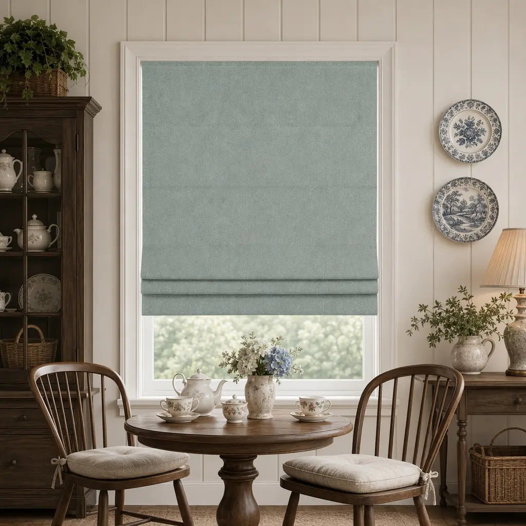 Custom Cordless Blackout Roman Shades for Nurseries – color OY6E-11