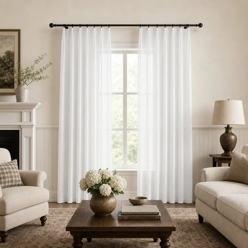 Custom Sheer Curtains – Light Filtering Linen Blend – product image 17