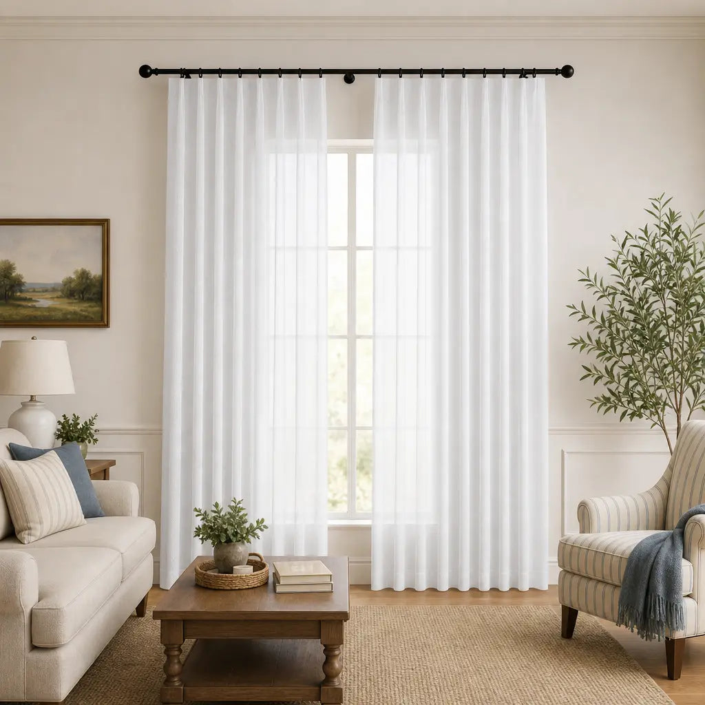 Custom Sheer Curtains – Light Filtering Linen Blend – product image 22