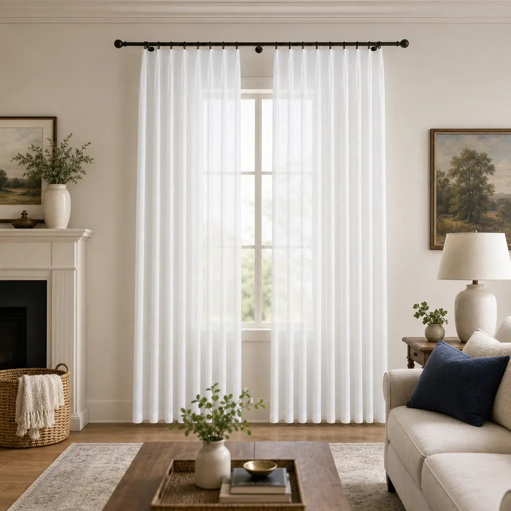 Custom Sheer Curtains – Light Filtering Linen Blend – product image 26