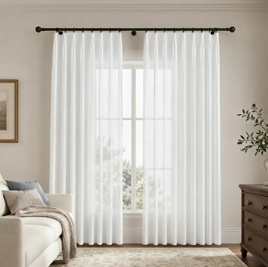 Custom Sheer Drapes – Soft Light Linen Blend – product image 13