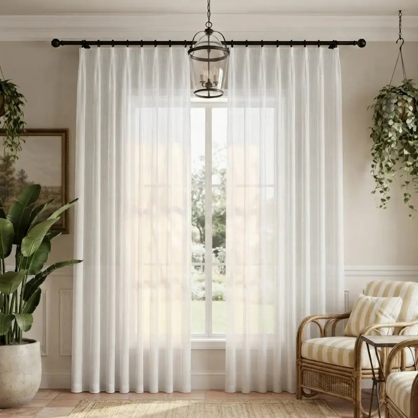 Custom Sheer Drapes – Soft Light Linen Blend – product image 14