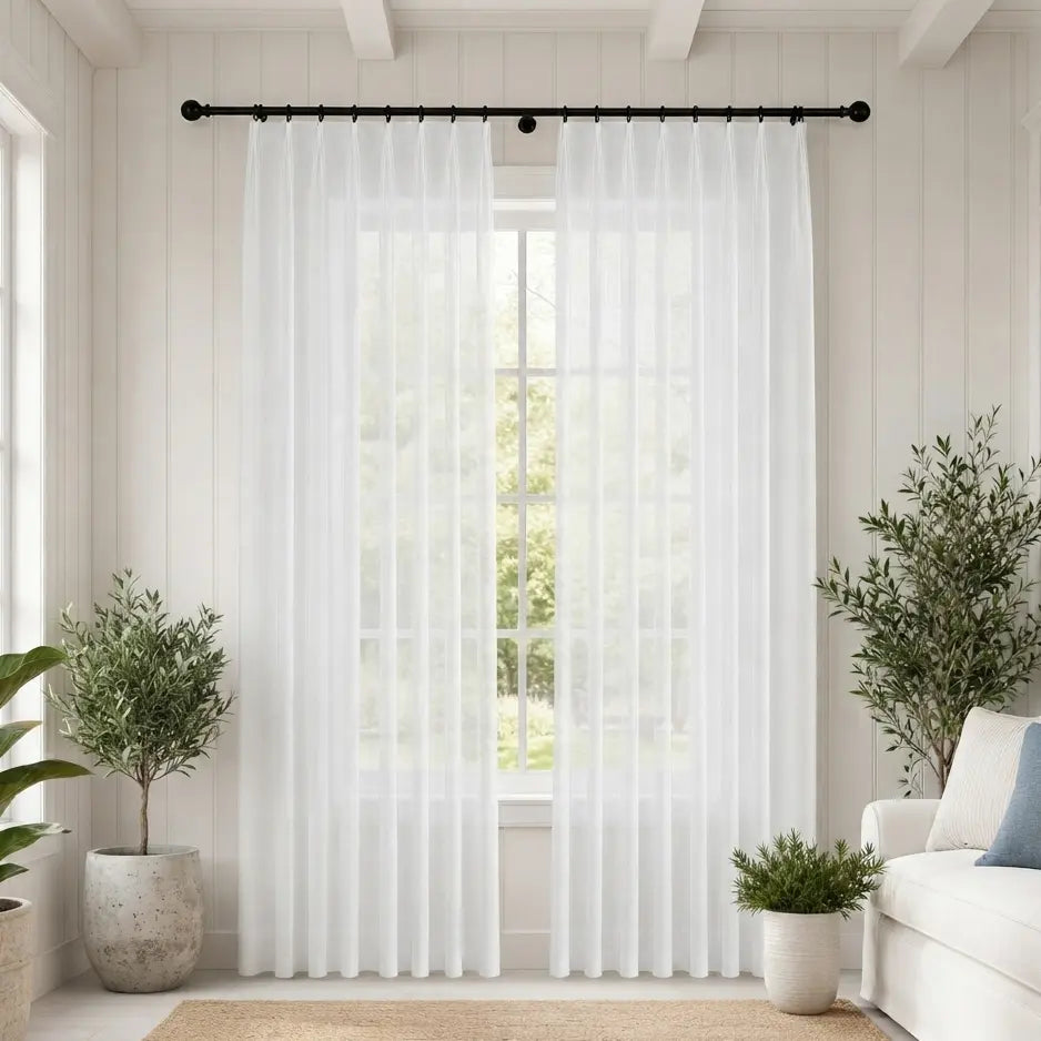 Custom Sheer Drapes – Soft Light Linen Blend – product image 16