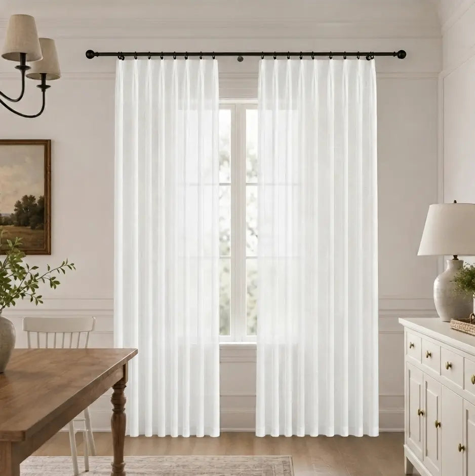 Custom Sheer Drapes – Soft Light Linen Blend – product image 19
