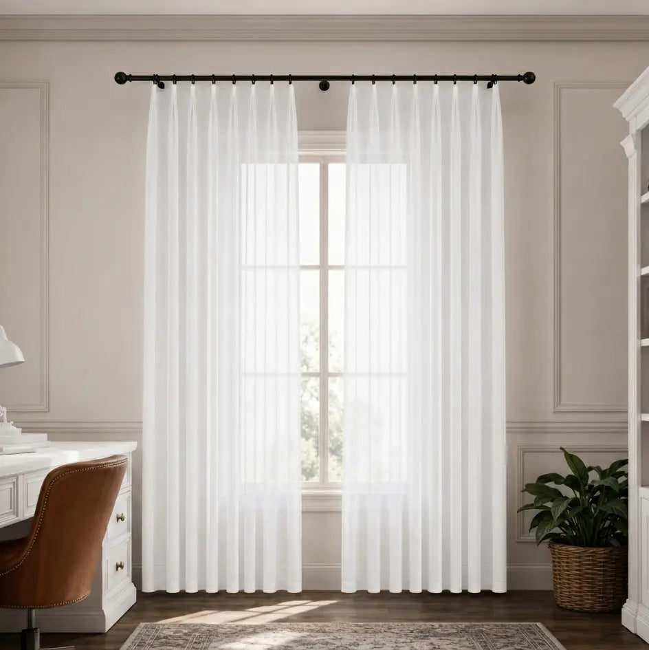 Custom Sheer Drapes – Soft Light Linen Blend – product image 24