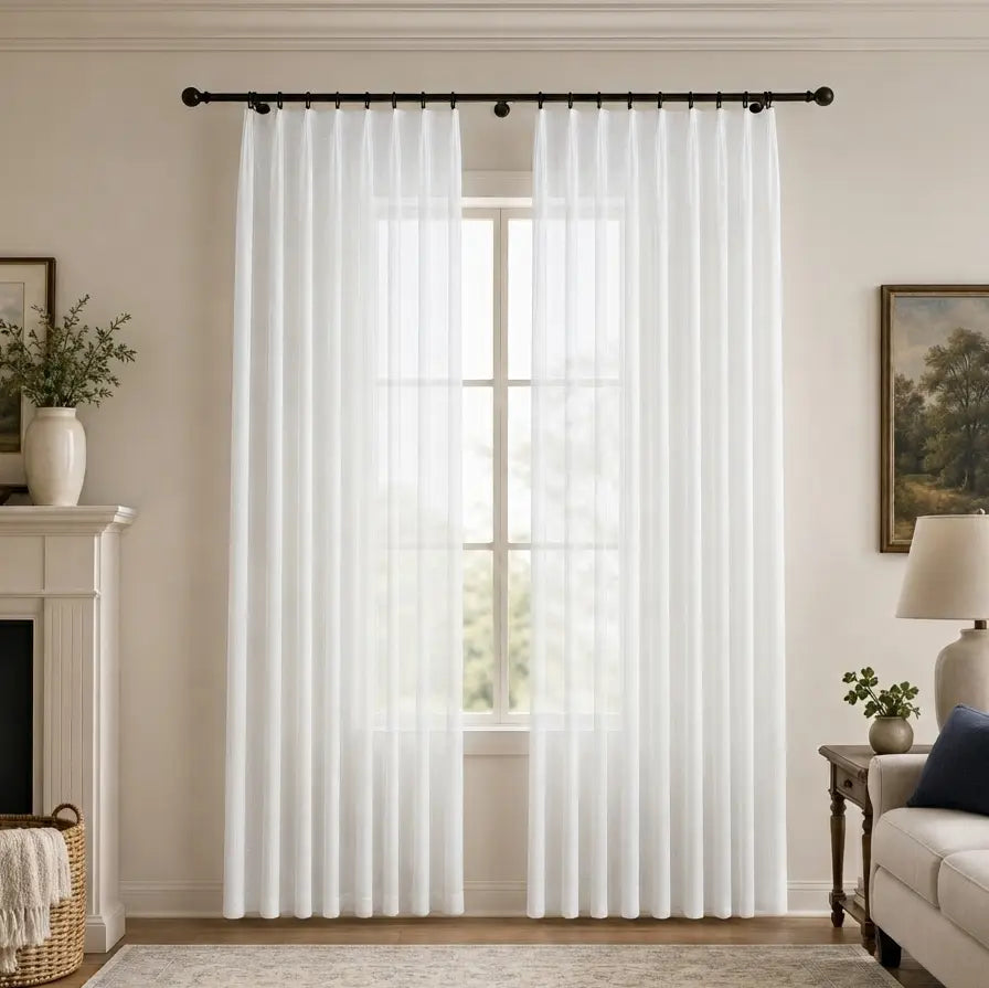 Custom Sheer Drapes – Soft Light Linen Blend – product image 26