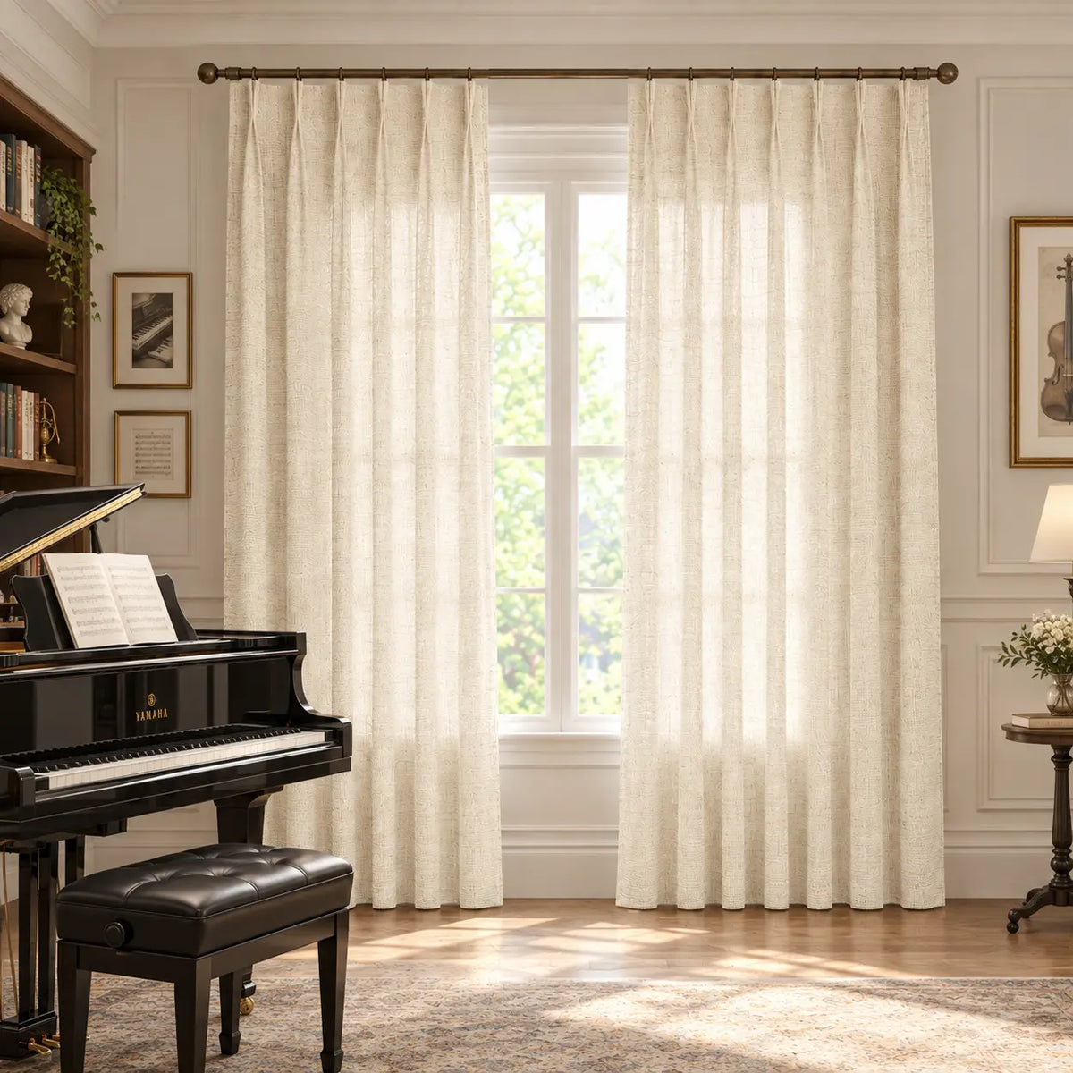 Modern Light Filtering Drapery – 50% Light Blocking, Made to Measure - product image 3