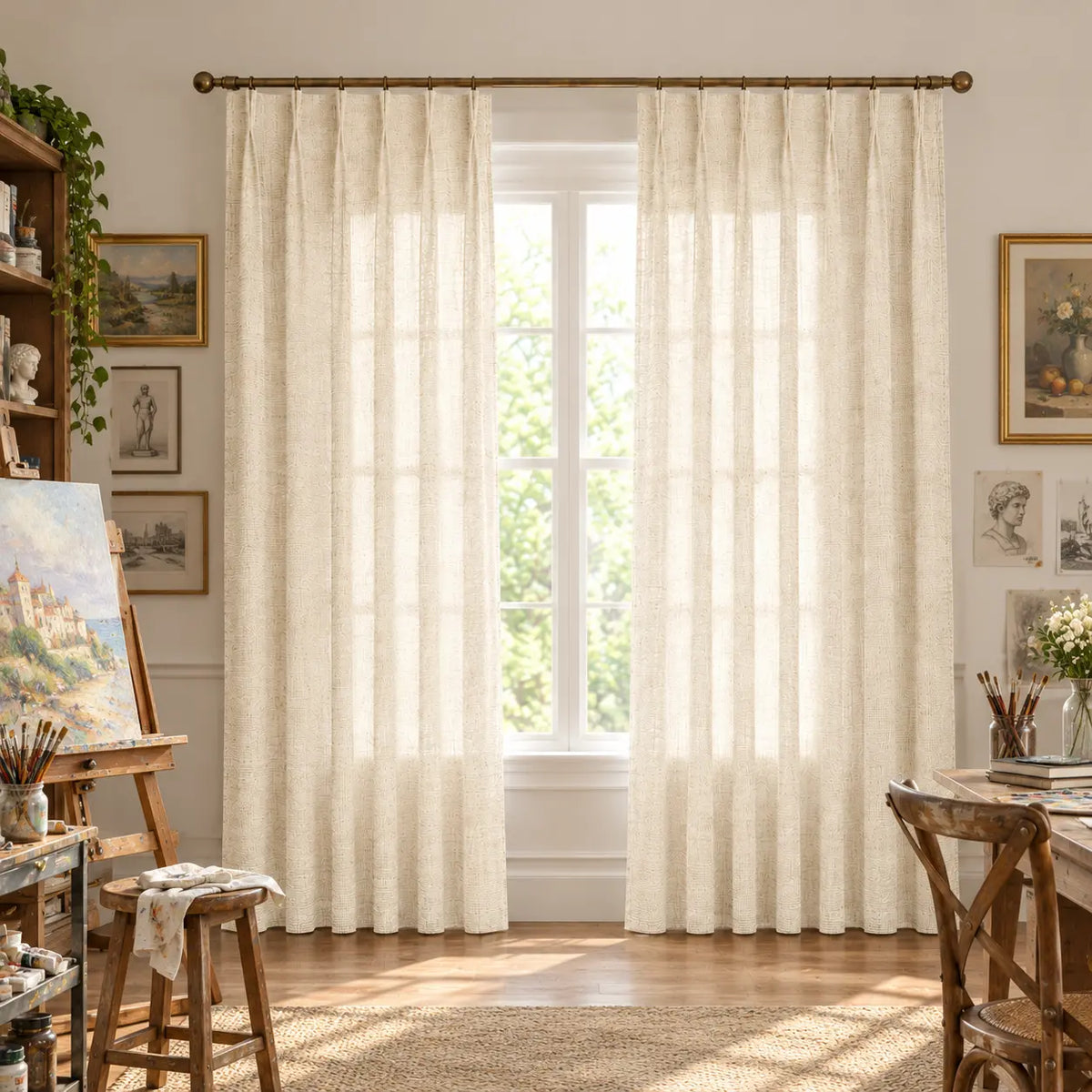 Modern Light Filtering Drapery – 50% Light Blocking, Made to Measure - product image 4