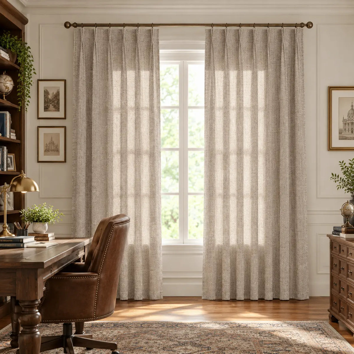 Custom Light Filtering Drapery – 50% Light Blocking Curtains - product image 1