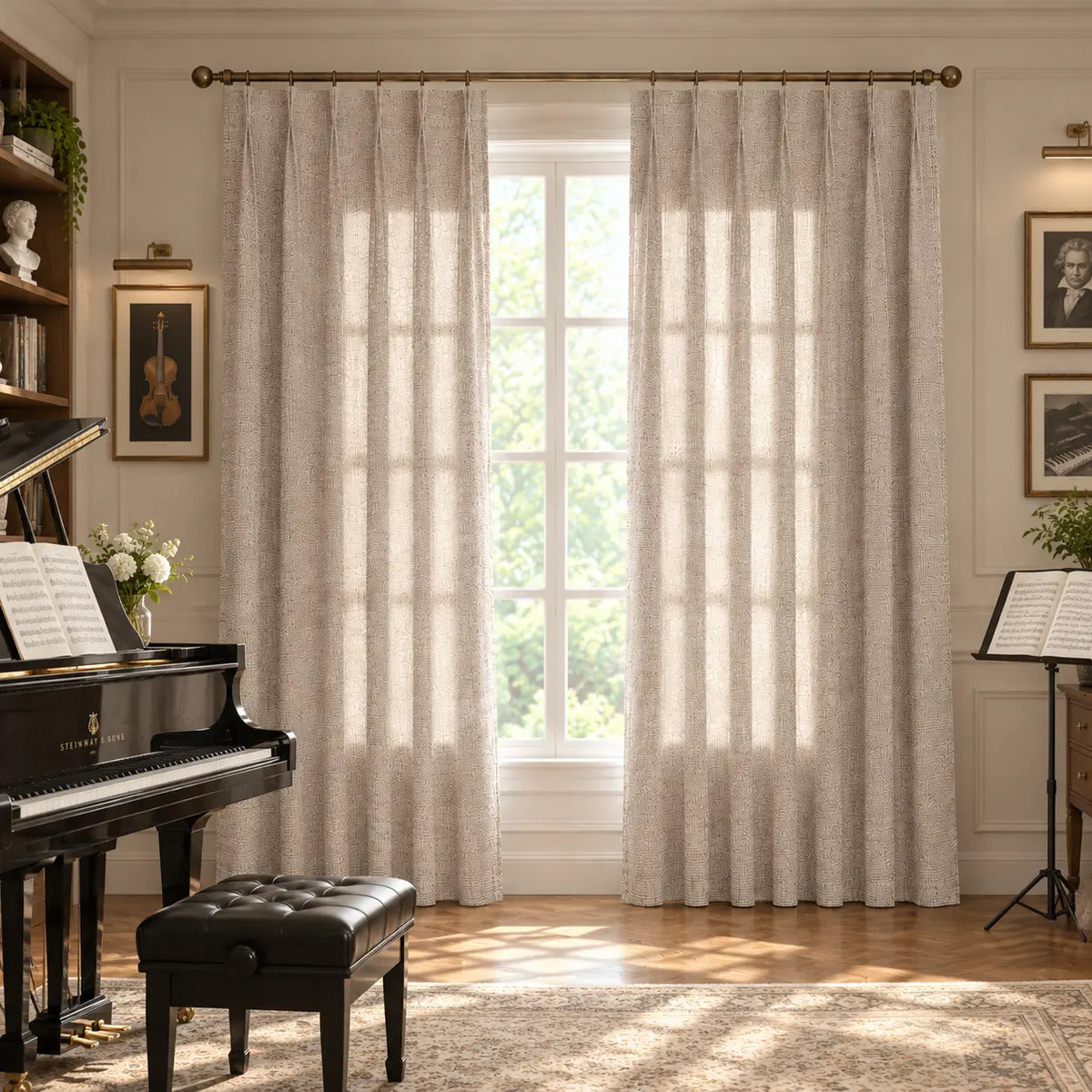 Custom Light Filtering Drapery – 50% Light Blocking Curtains - product image 4