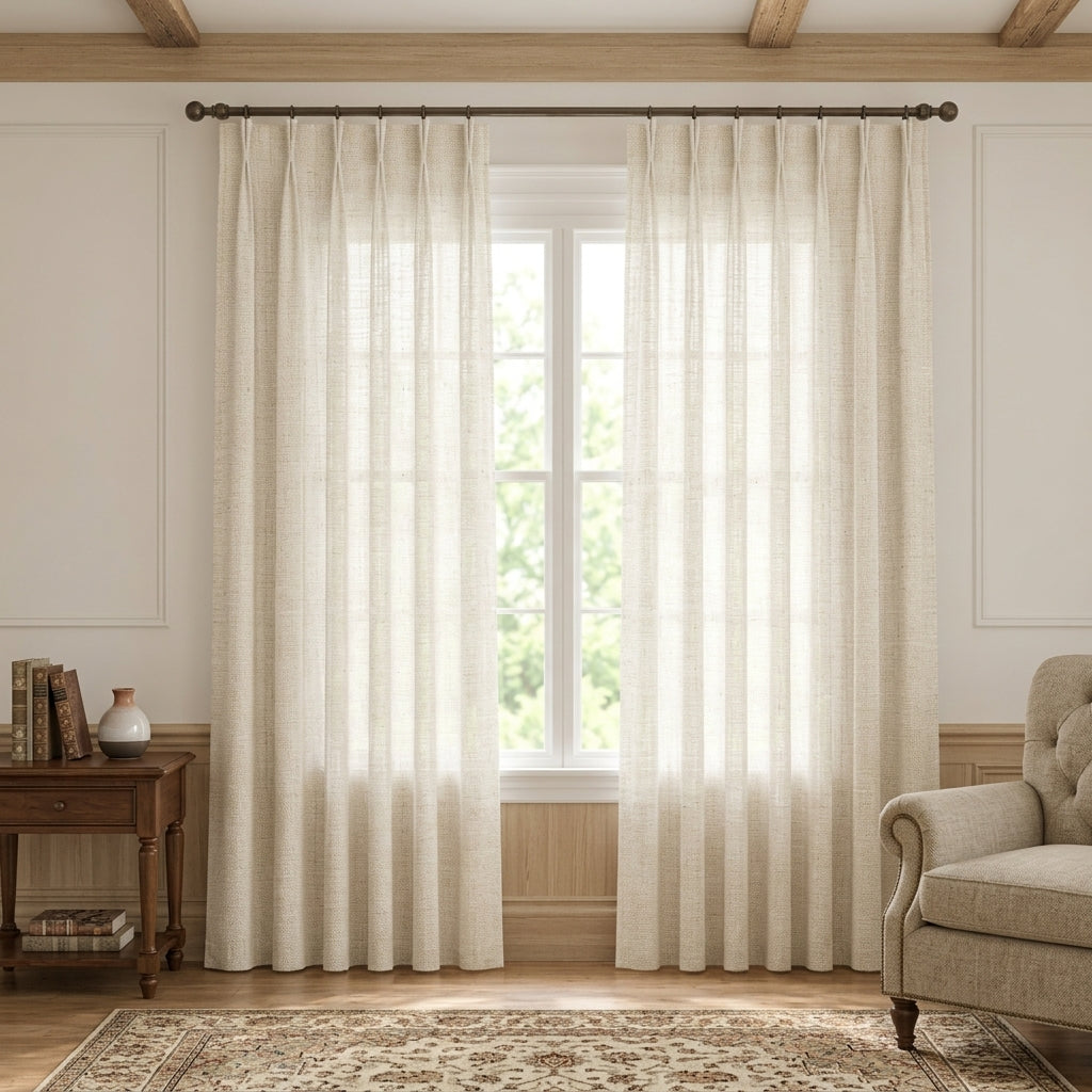 Modern Light Filtering Drapery – 50% Light Blocking, Made to Measure - product image 13
