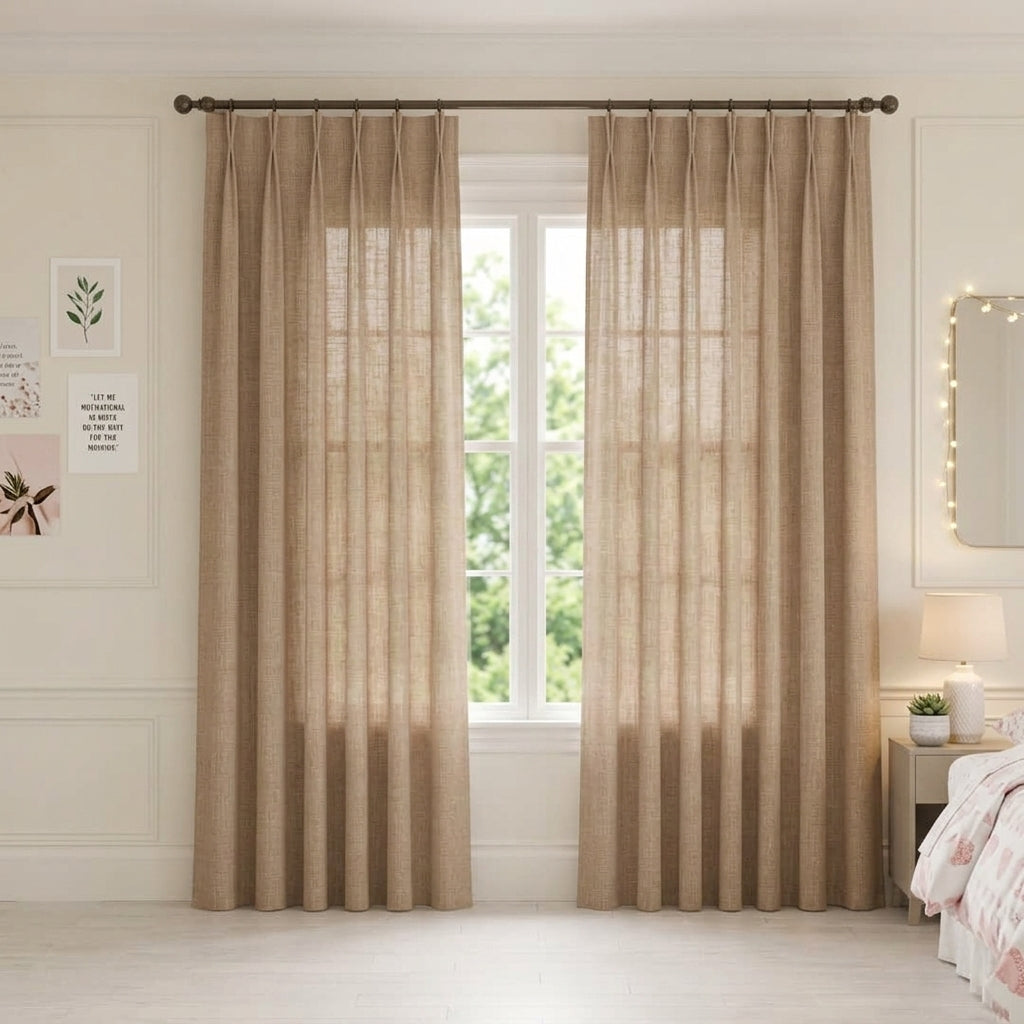 Modern Light Filtering Drapery – 50% Light Blocking, Made to Measure