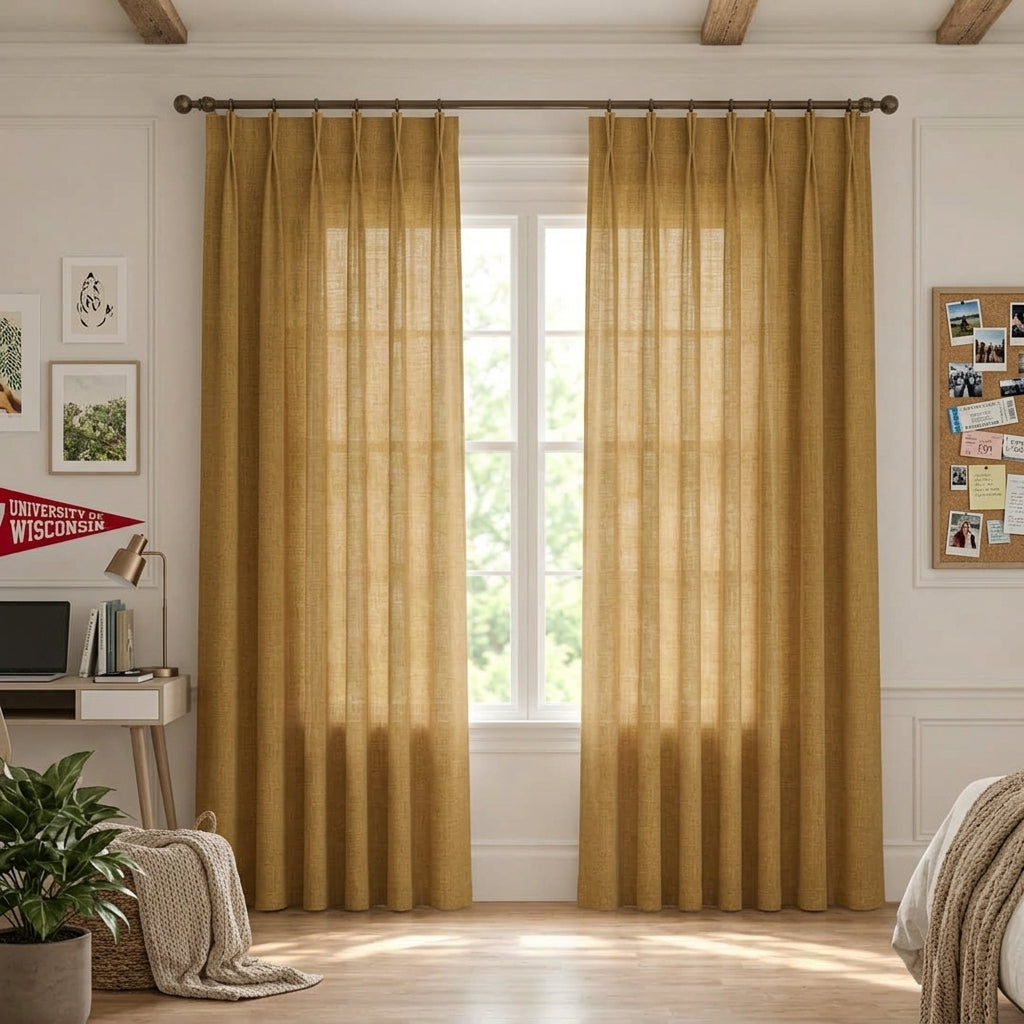 Modern Light Filtering Drapery – 50% Light Blocking, Made to Measure