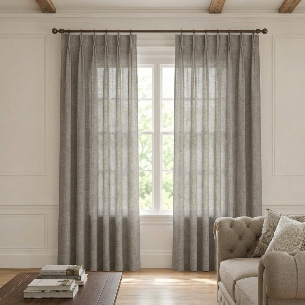 Modern Light Filtering Drapery – 50% Light Blocking, Made to Measure