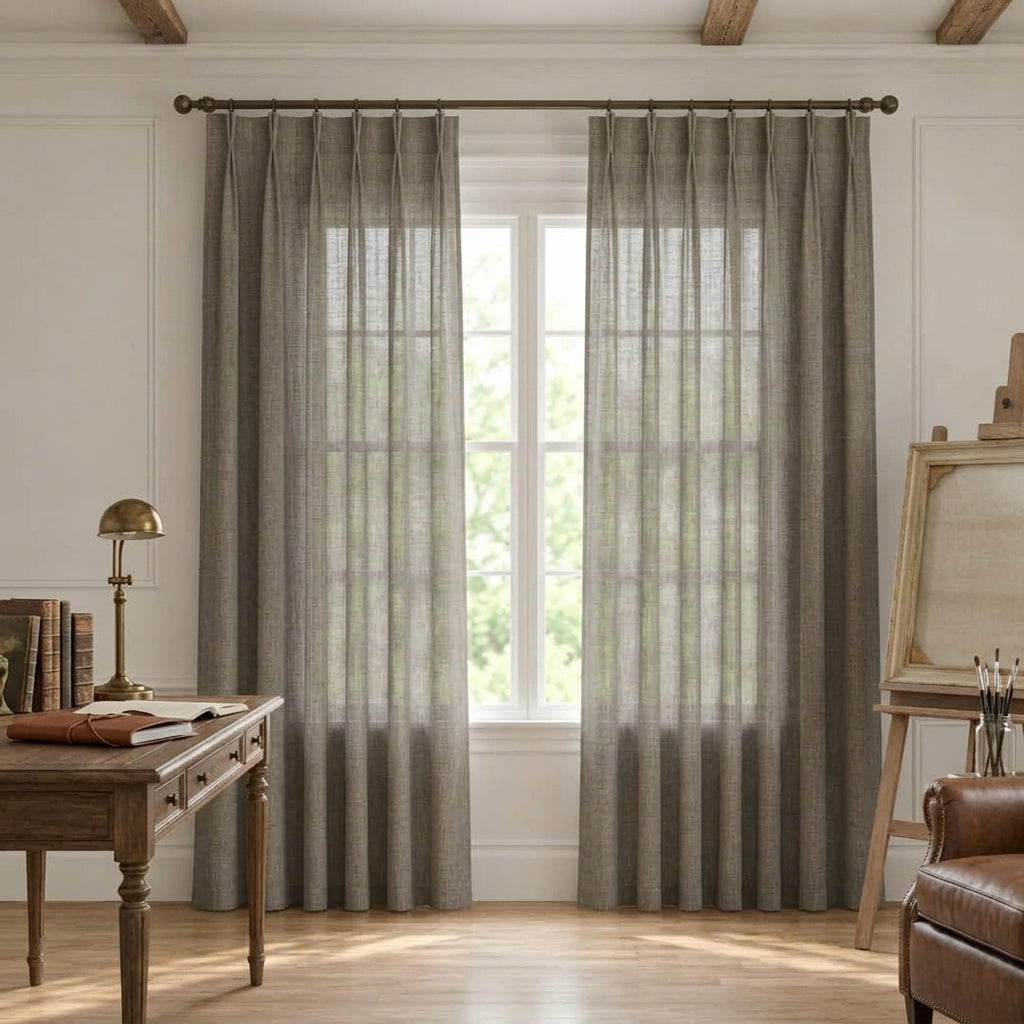 Modern Light Filtering Drapery – 50% Light Blocking, Made to Measure