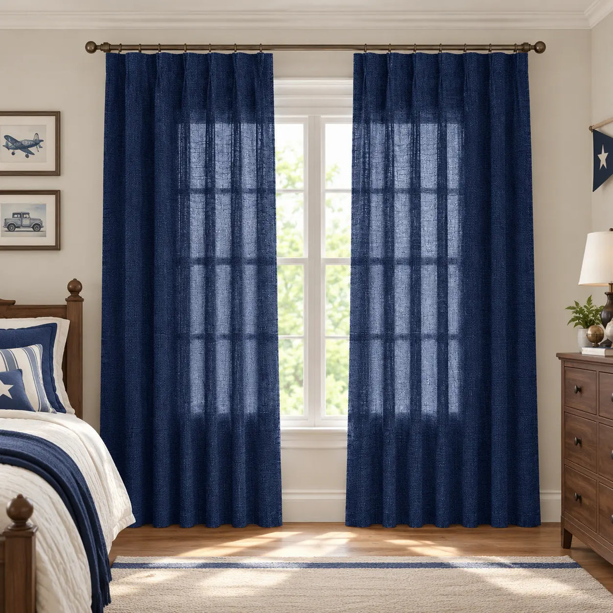 Custom Light Filtering Drapery – 50% Light Blocking Curtains