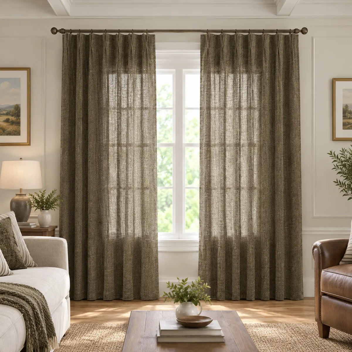 Custom Light Filtering Drapery – 50% Light Blocking Curtains