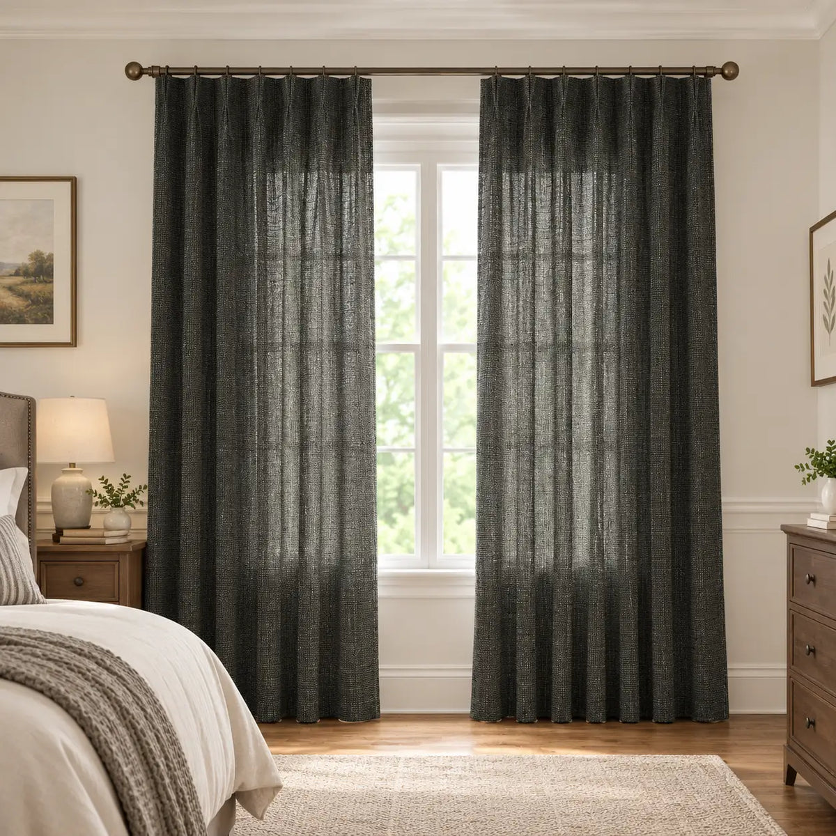 Custom Light Filtering Drapery – 50% Light Blocking Curtains