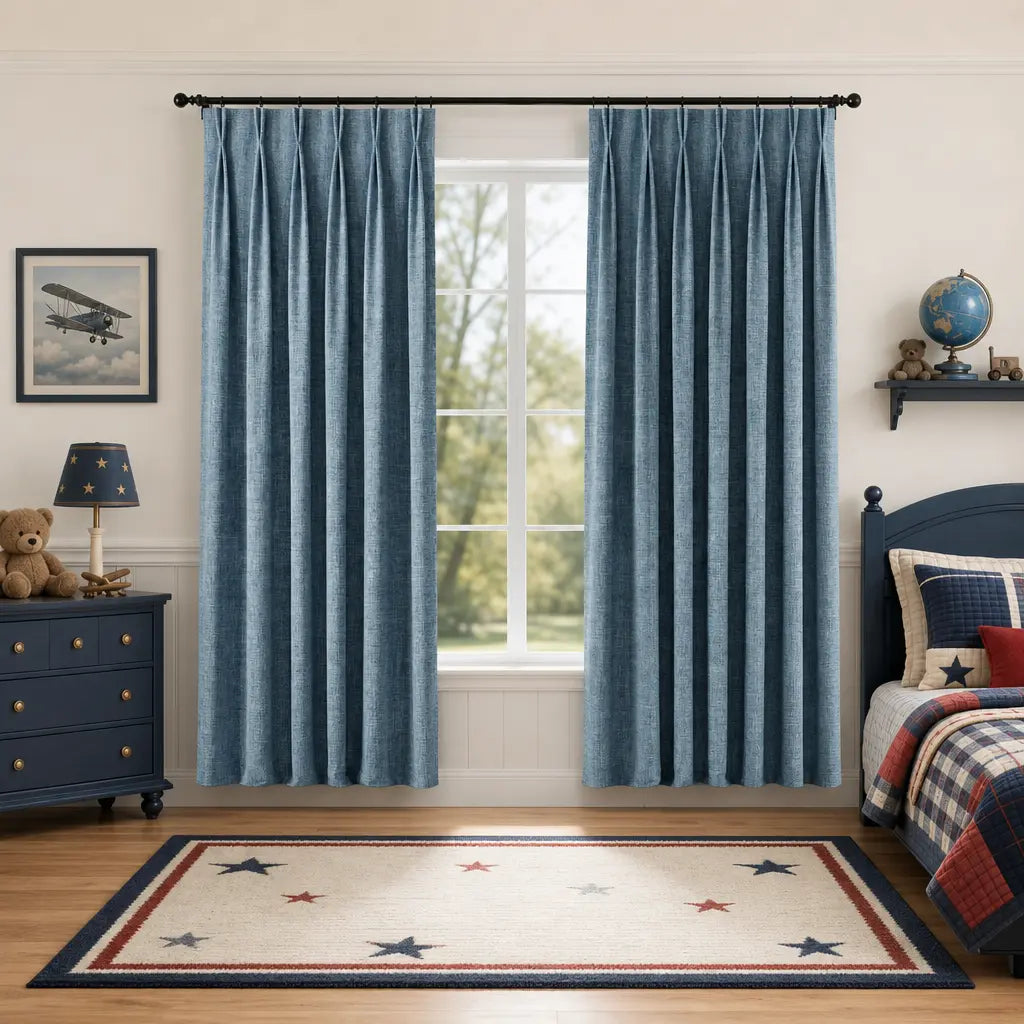 Custom Blackout Curtains for Bedrooms – Room Darkening – color ZJM-A08