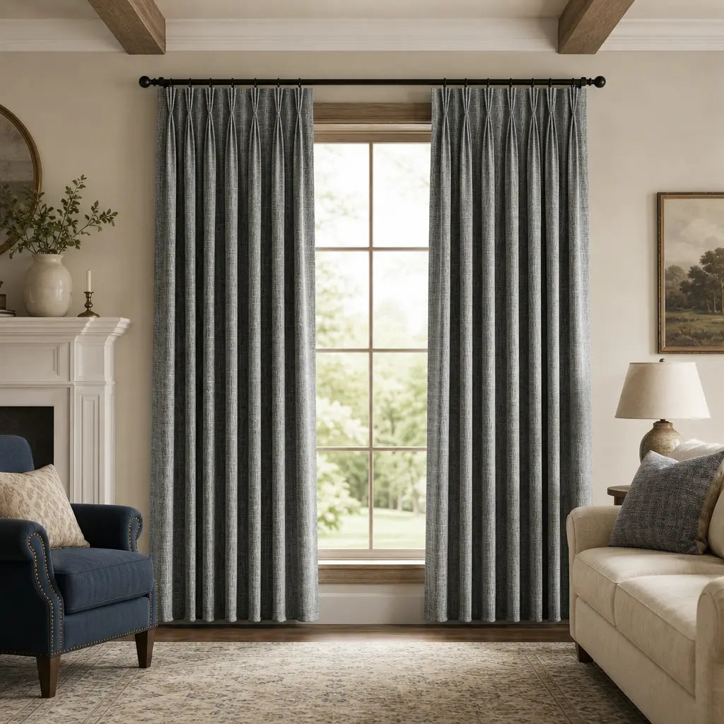 Custom Blackout Curtains – ZJM Linen Blend | Made to Measure – color ZJM-B01
