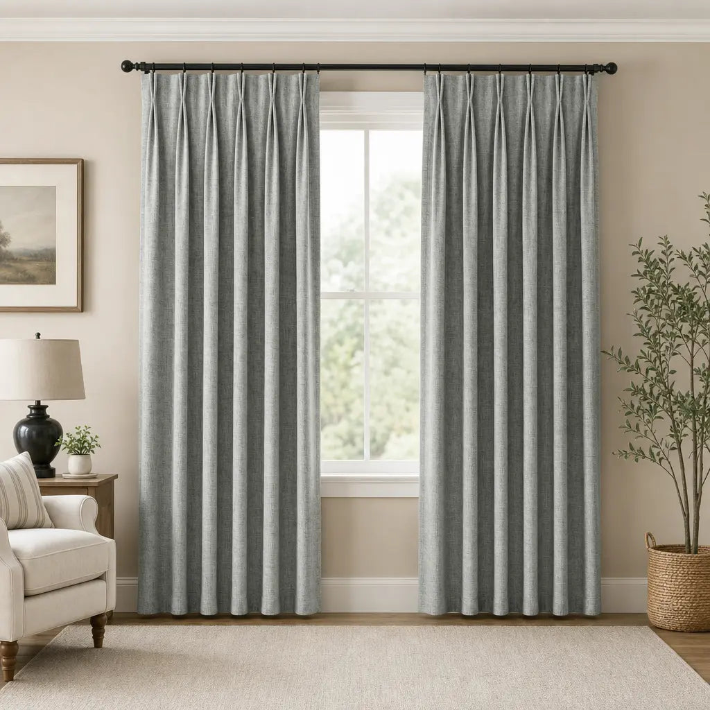 Custom Blackout Curtains – ZJM Linen Blend | Made to Measure – color ZJM-B08