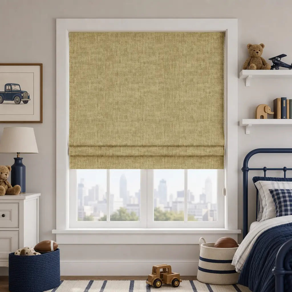 Custom Blackout Roman Shades for Bedrooms – Linen Blend – product image 13