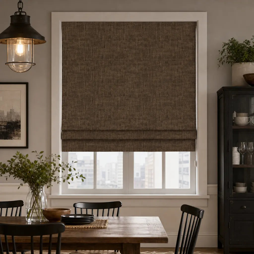 Custom Blackout Roman Shades for Bedrooms – Linen Blend – product image 31