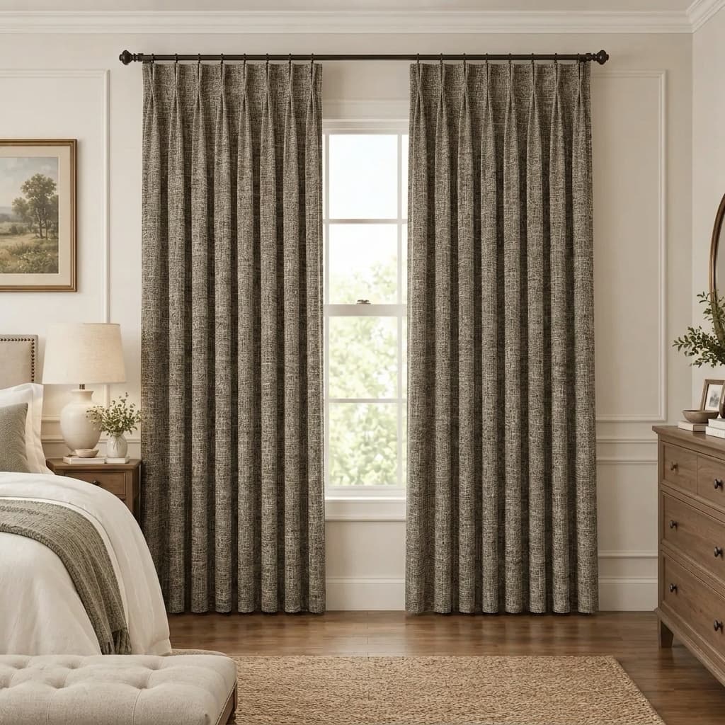 Custom Blackout Bedroom Drapery – 100% Light Blocking Curtains