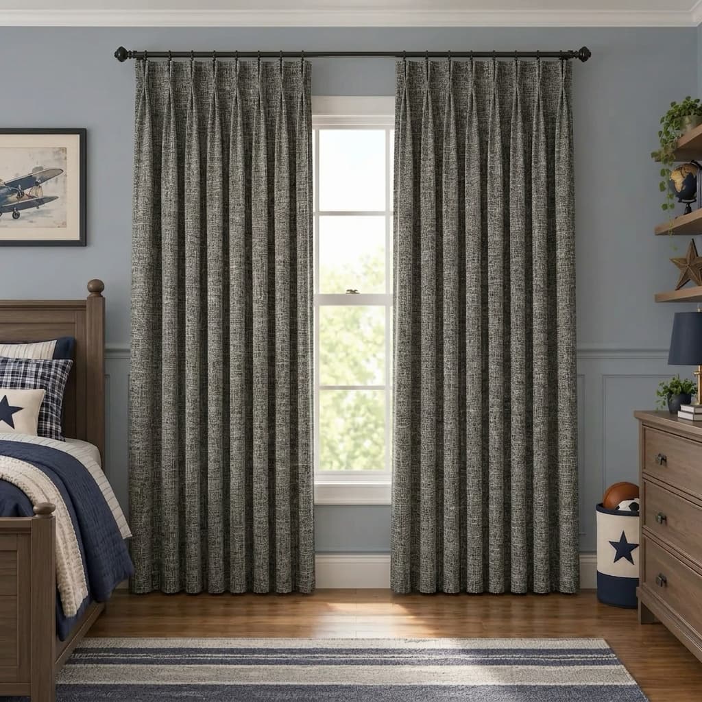Custom Blackout Bedroom Drapery – 100% Light Blocking Curtains