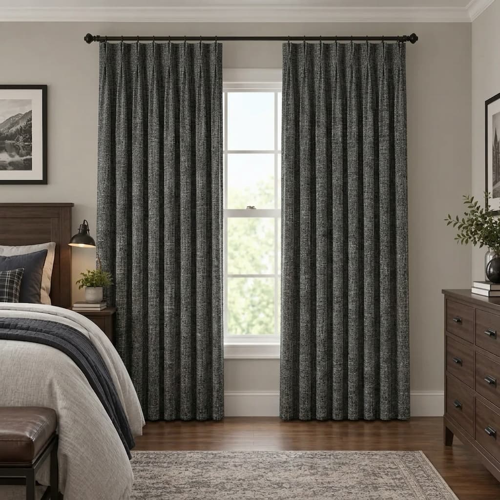 Custom Blackout Bedroom Drapery – 100% Light Blocking Curtains