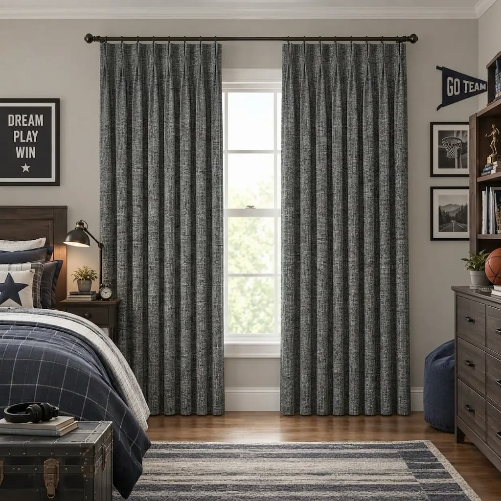Custom Blackout Bedroom Drapery – 100% Light Blocking Curtains